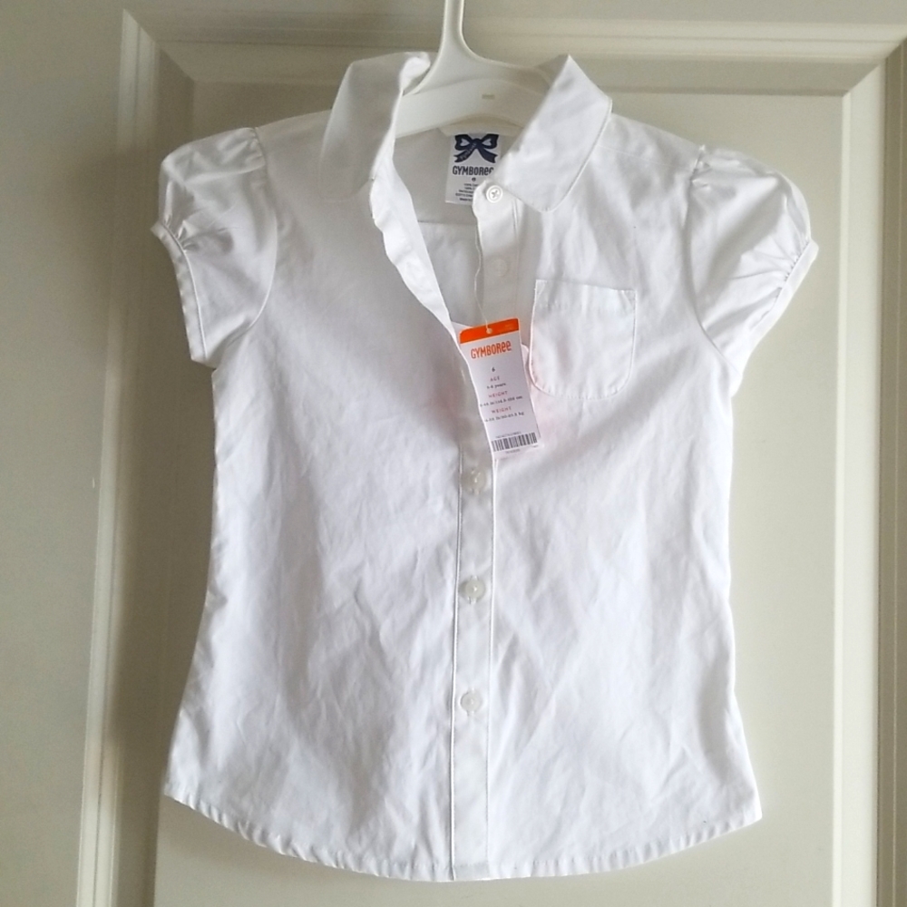 Gymboree Girls NWT White School Uniform  Blouse NWT Size 6